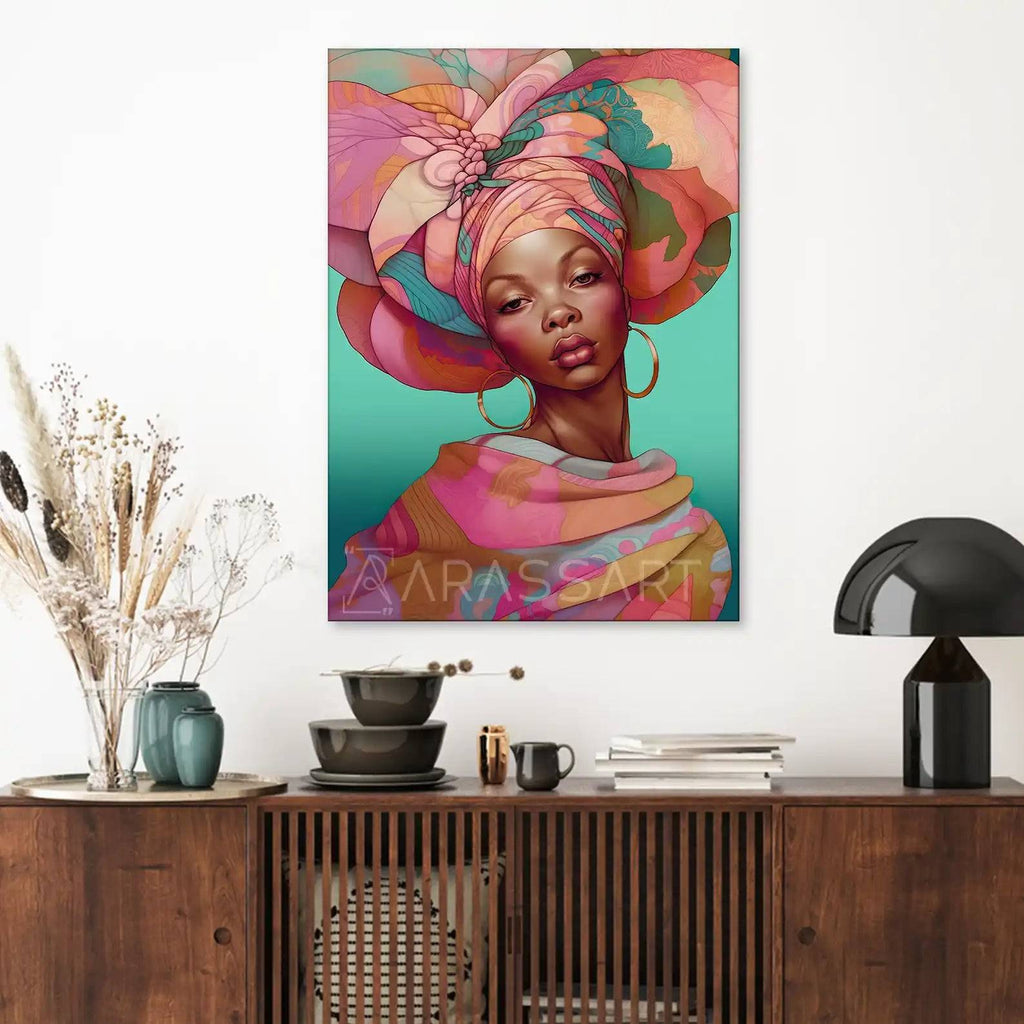 Tableau décoratif belle femme afro-americaine